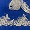 1 Yard 4″ Wide Beaded & Corded Lace Trimming Embroidered on 100% Polyester Net Mesh